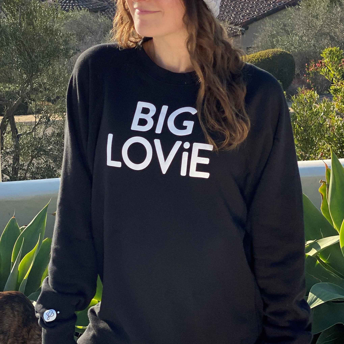 BIG LOViE crewneck sweatshirt in black