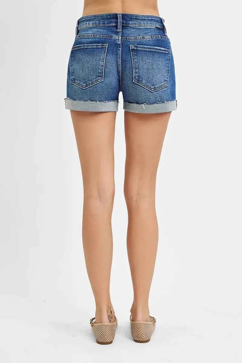 Low Rise Cuffed Shorts - RISEN