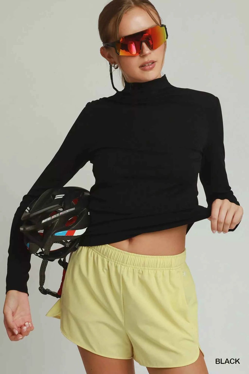 Umgee Long Sleeve Mock Neck Top