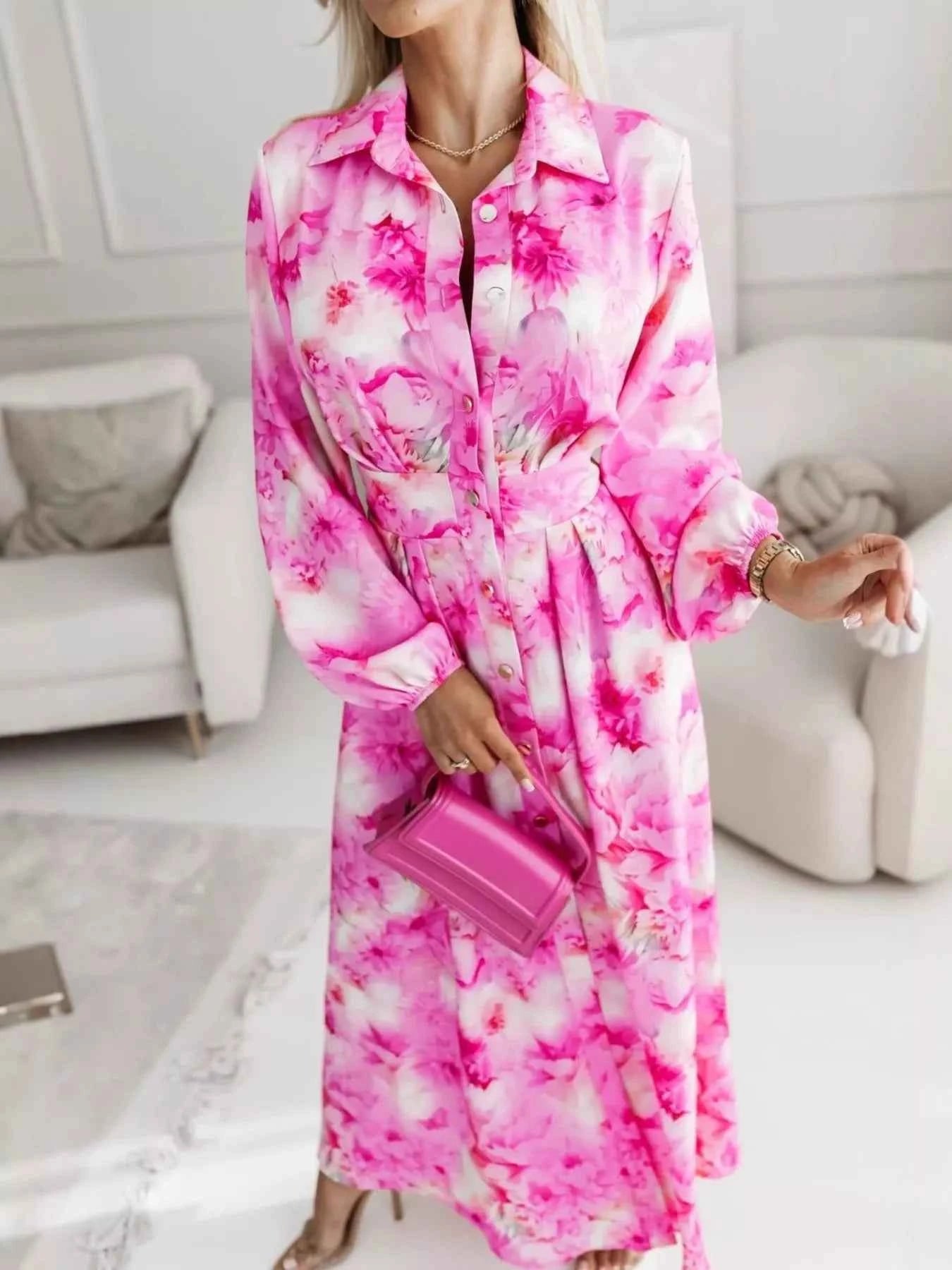Long Sleeve Maxi Shirt Dress