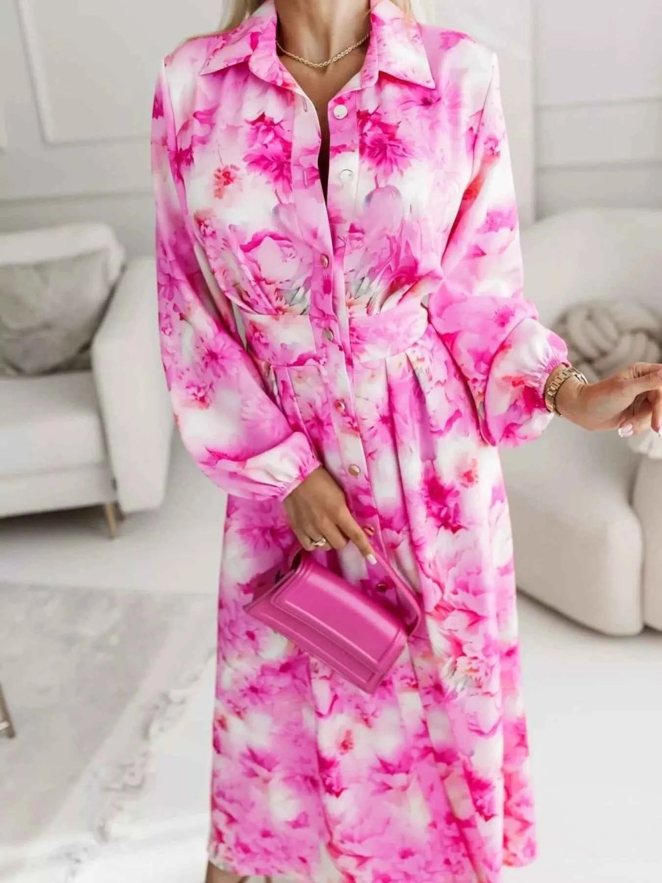 Long Sleeve Maxi Shirt Dress