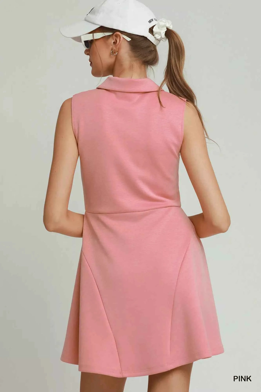 Umgee Collared Quarter Zip Tennis Dress