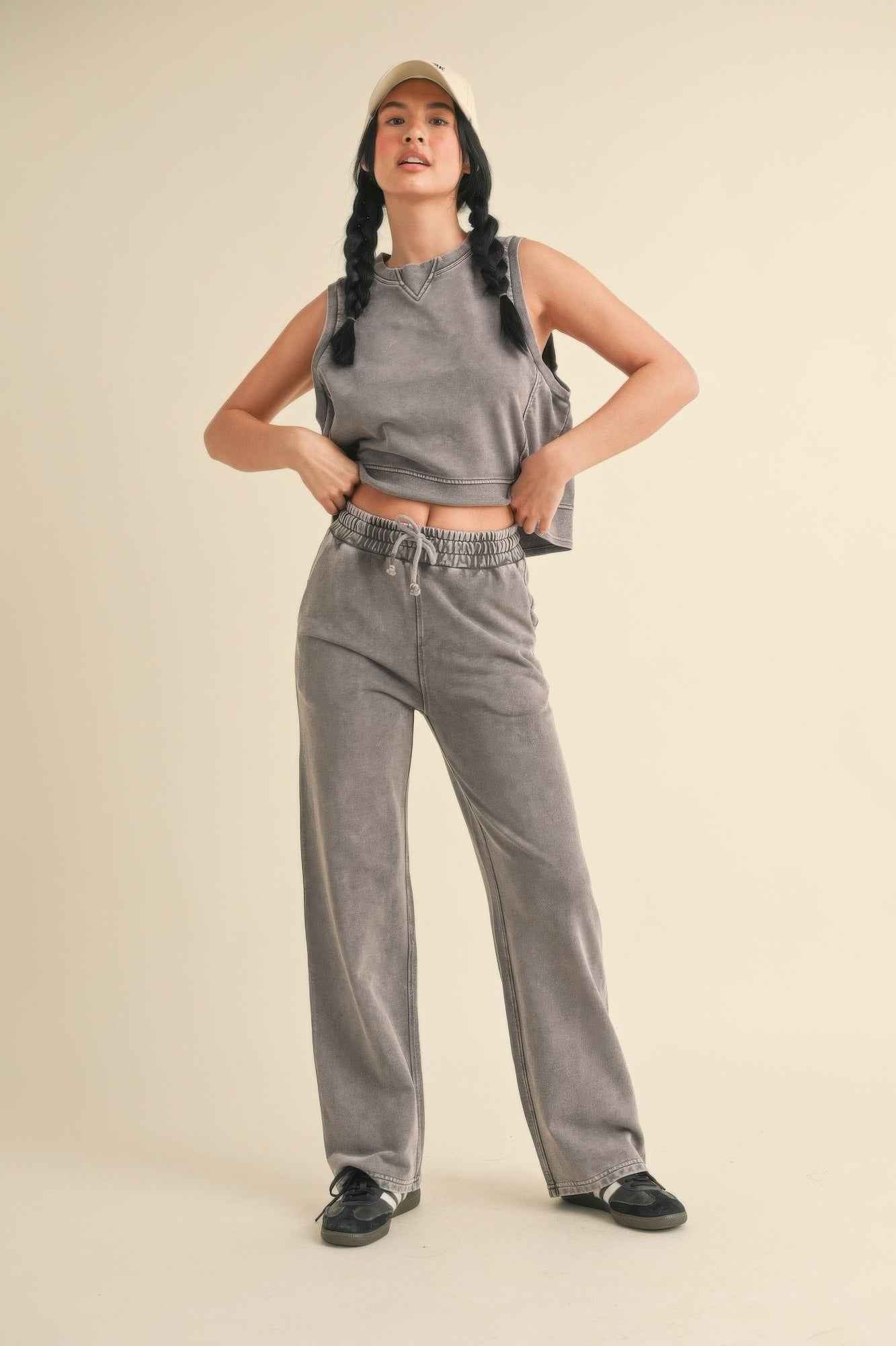 Mineral Wash Sleeveless Top
