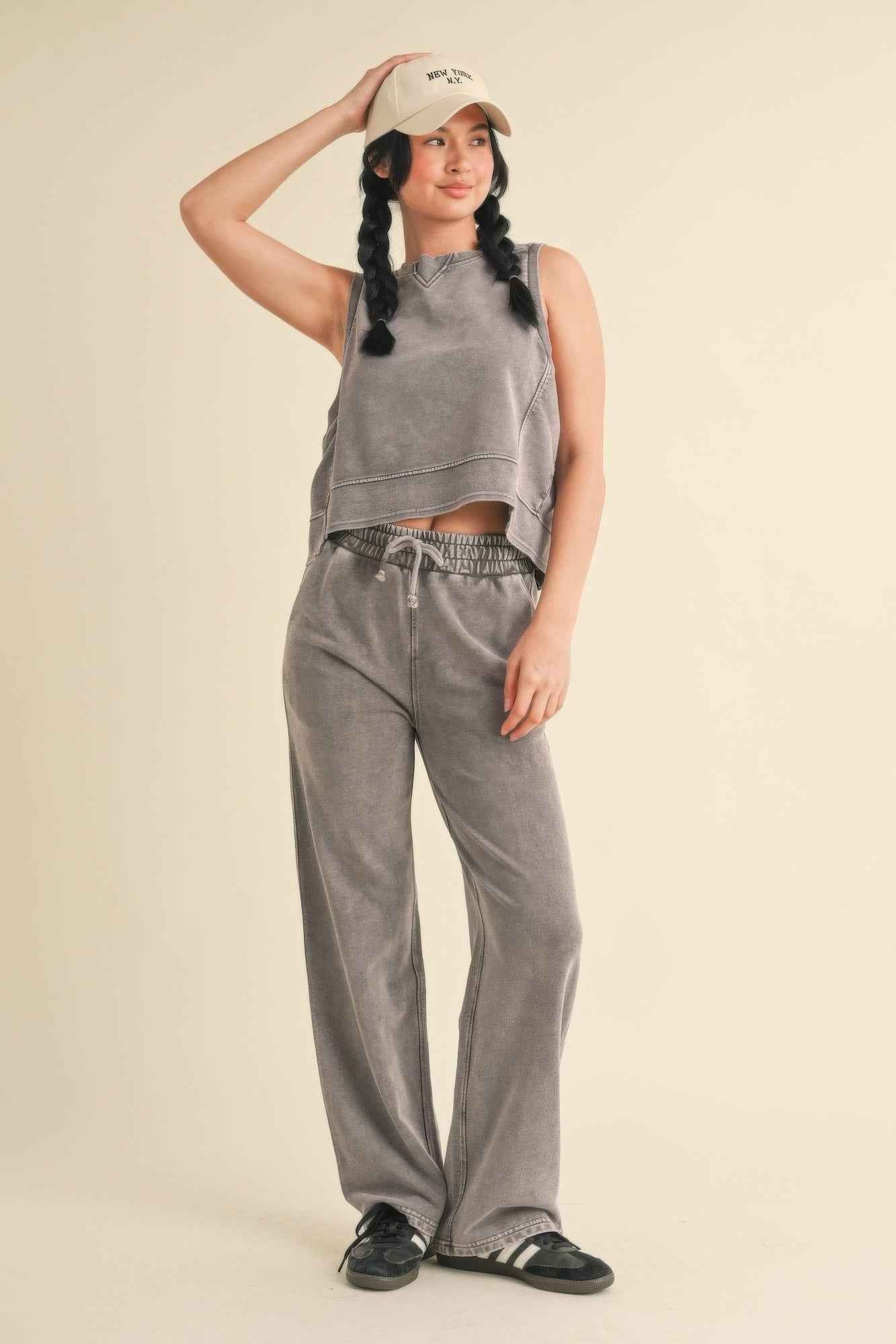 Mineral Wash Sleeveless Top