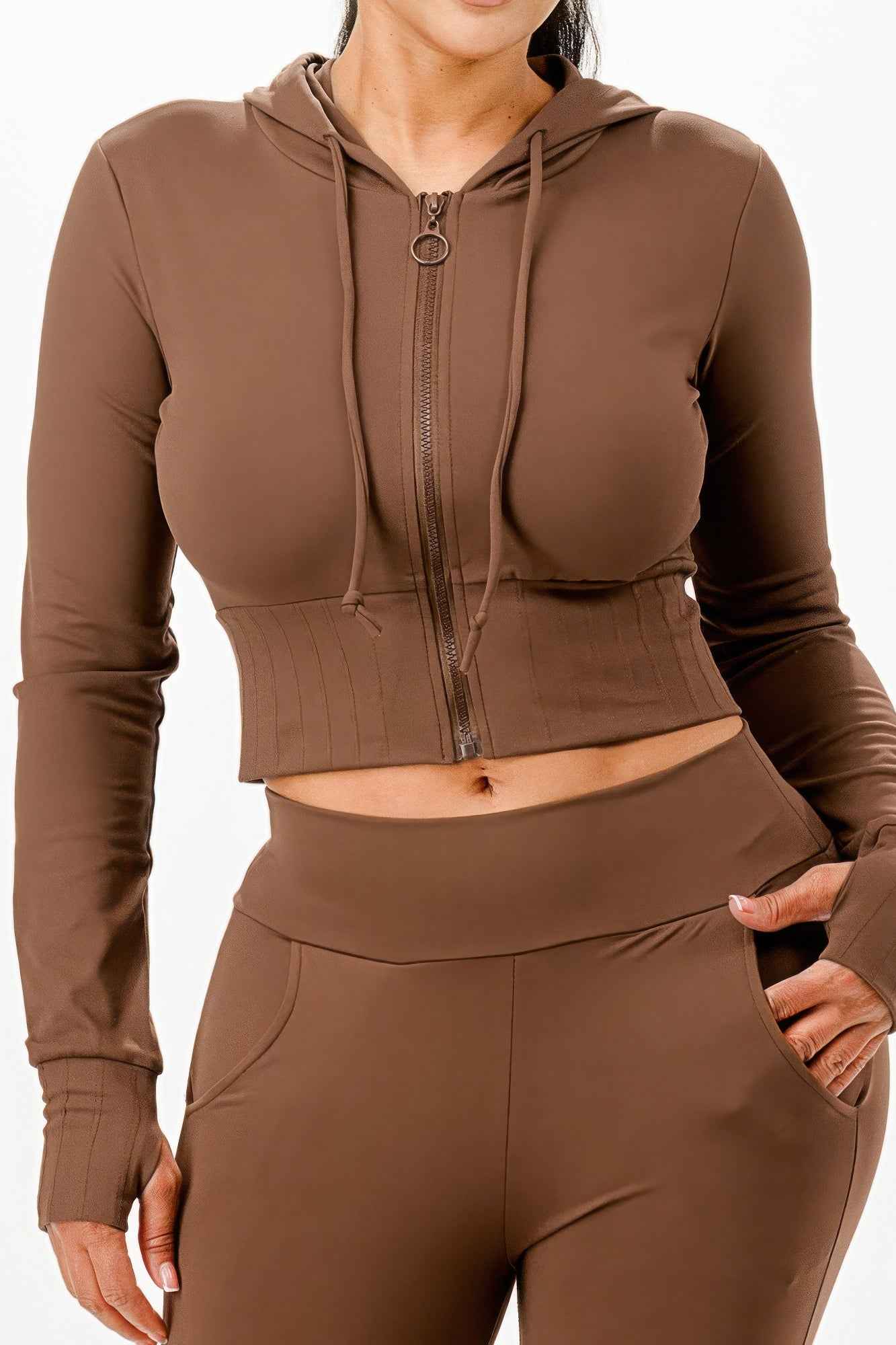 Butter Soft Crop Hoodie And Flare Pants Set