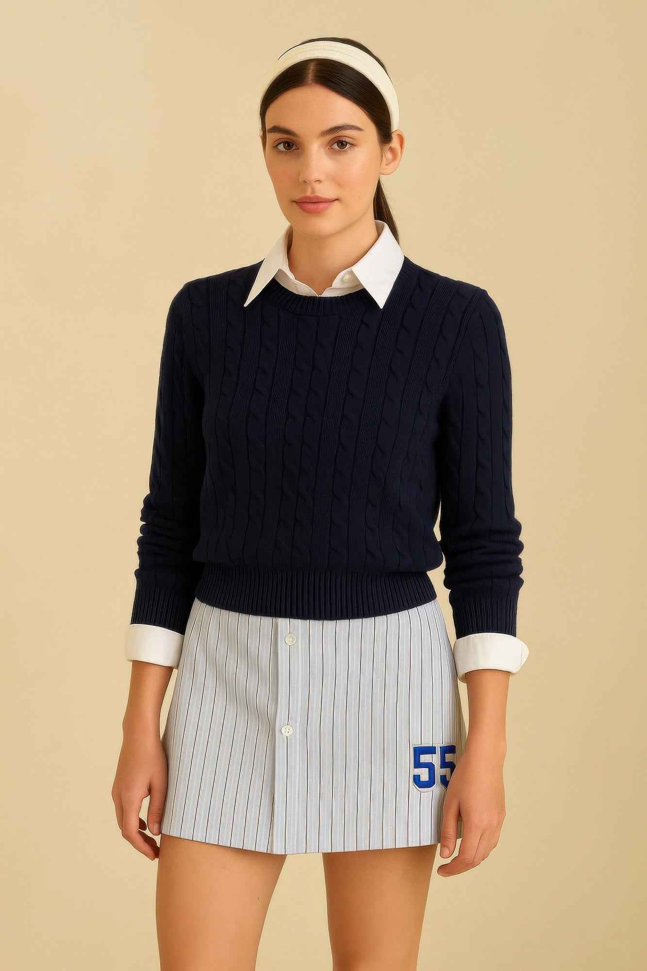 Striped 55 Skort