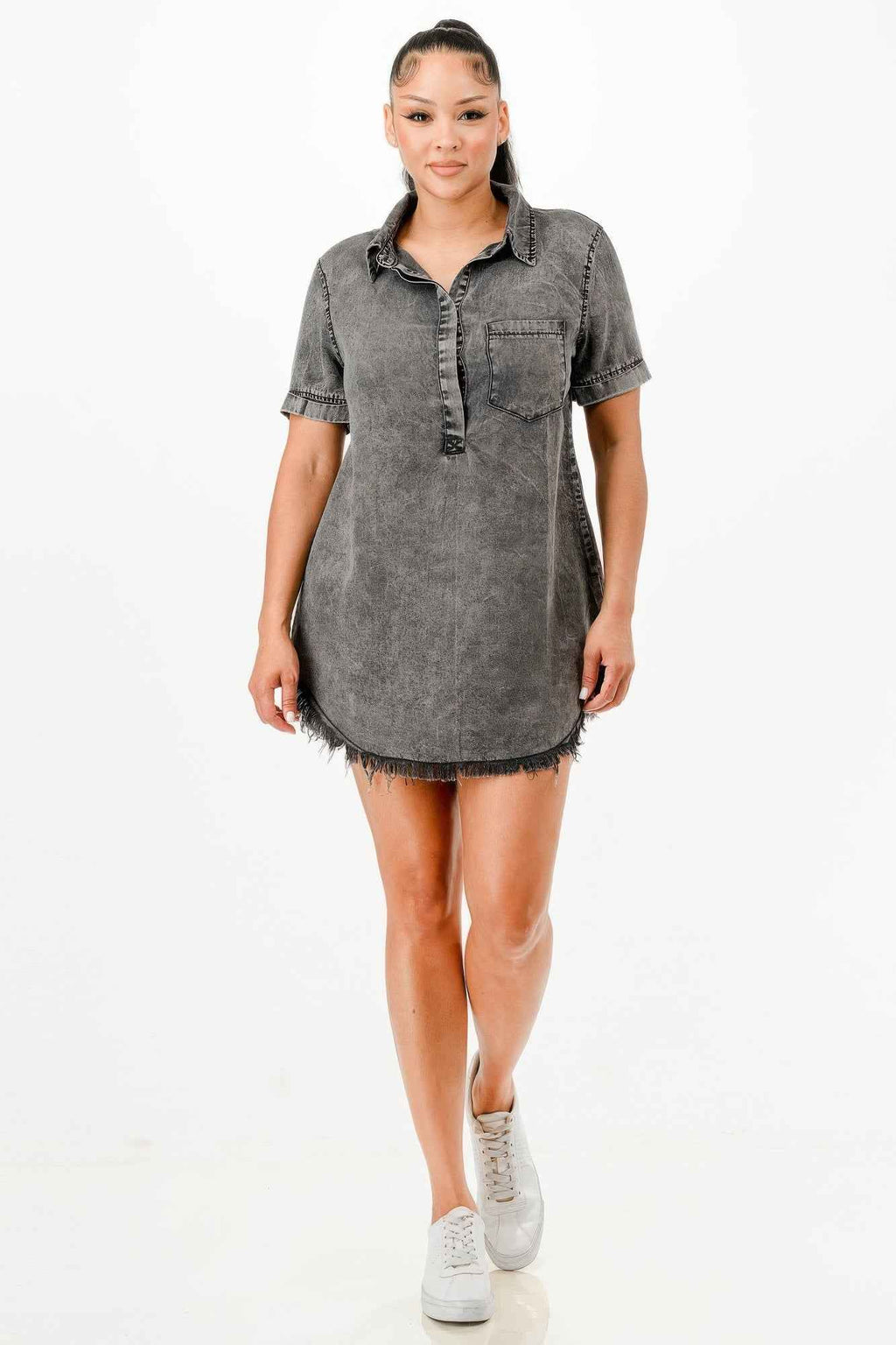 Washed Denim Dress