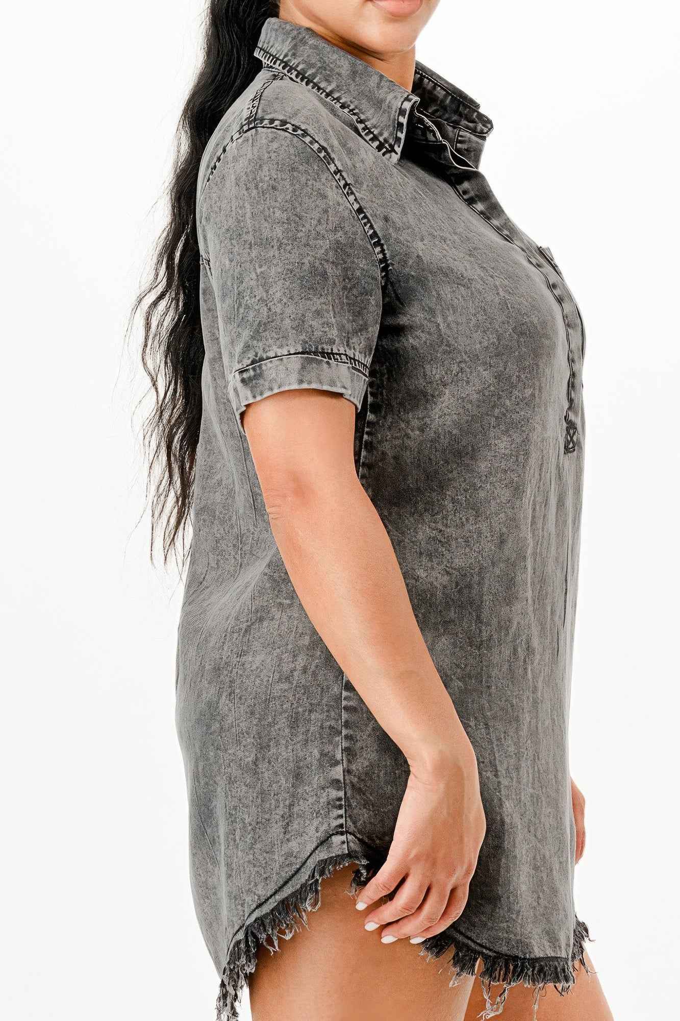 Washed Denim Dress