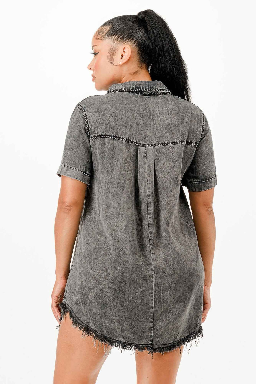 Washed Denim Dress