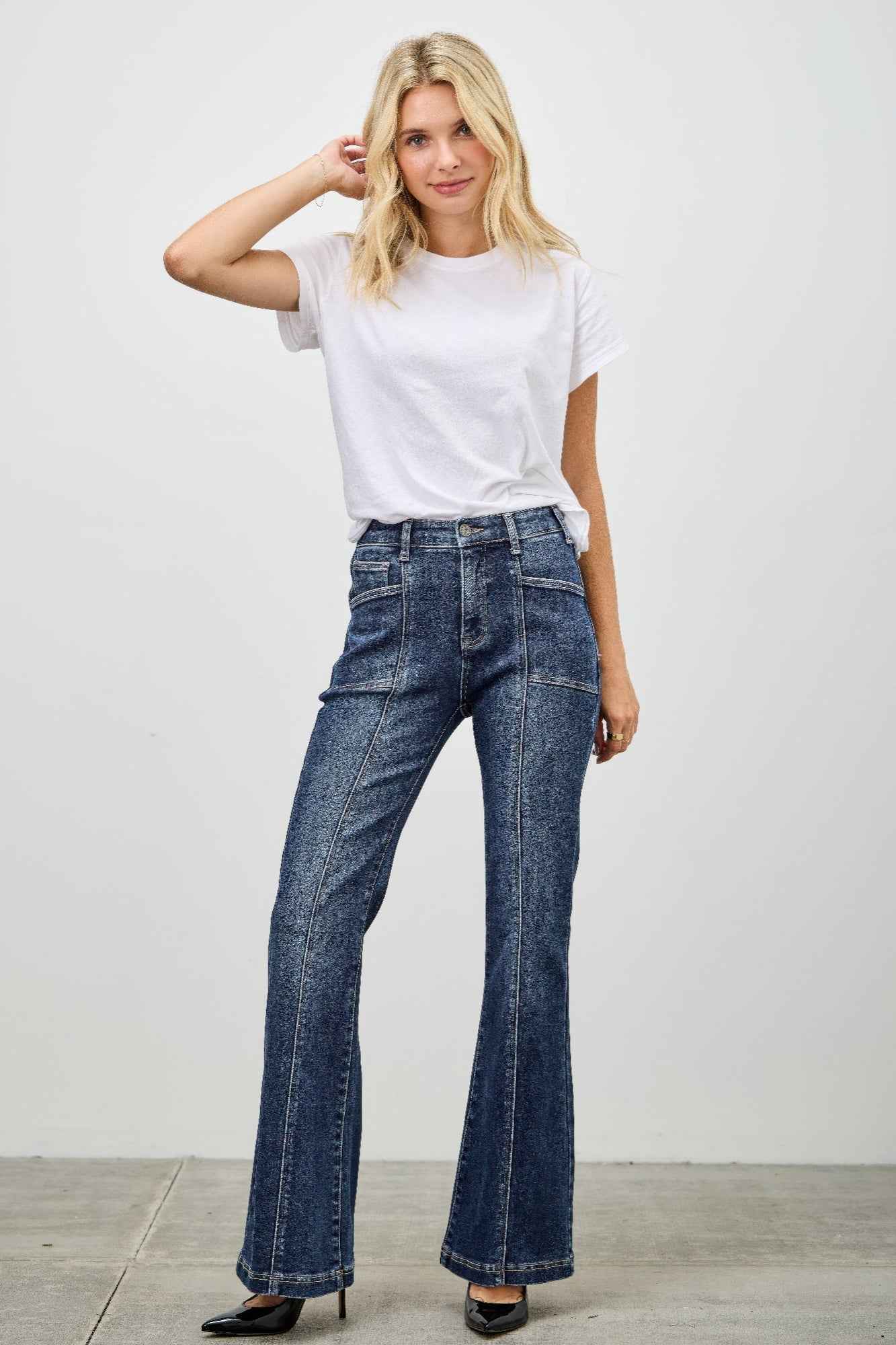 High Rise Boot Cut With Seam Detail