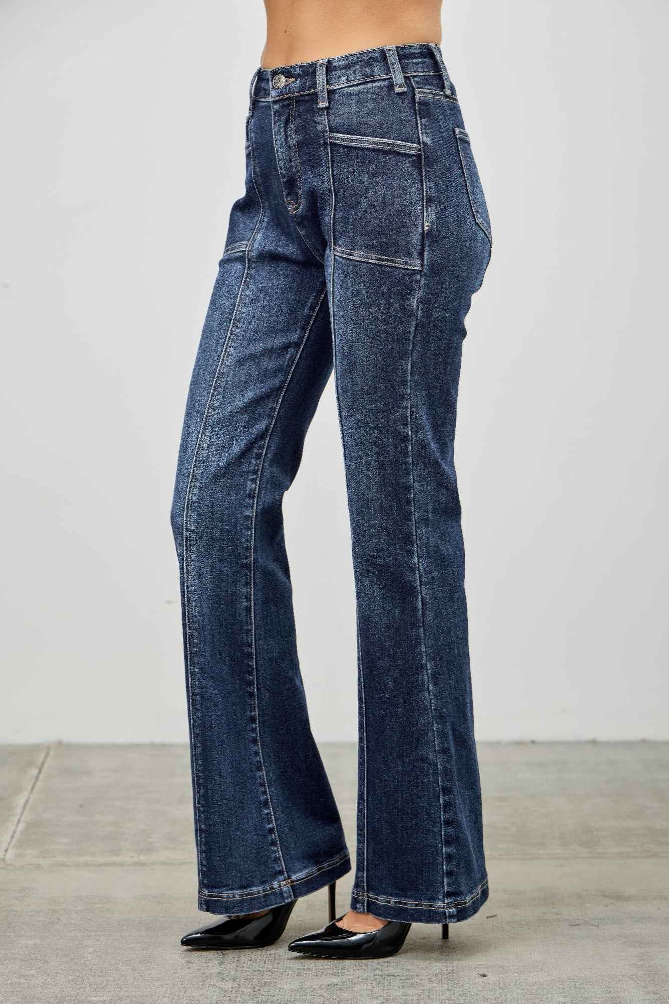 High Rise Boot Cut With Seam Detail