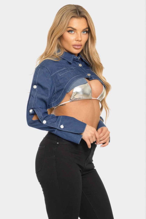 Button Down Denim Bolero