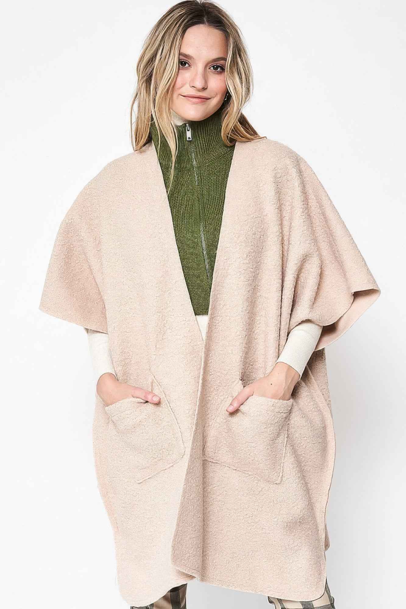 Open Front Pocket Kimono