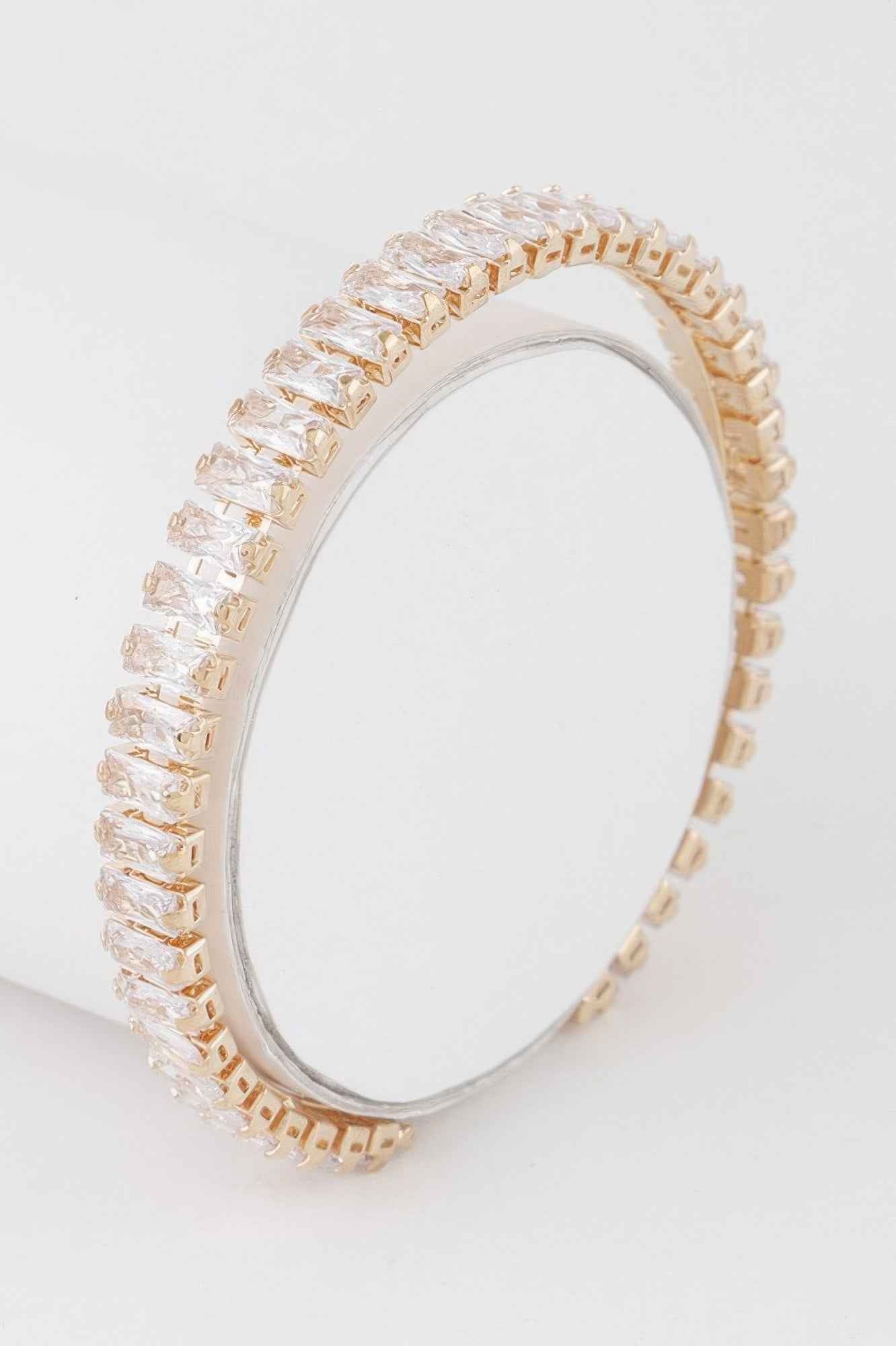 Crystal Bar Cuff Bracelet
