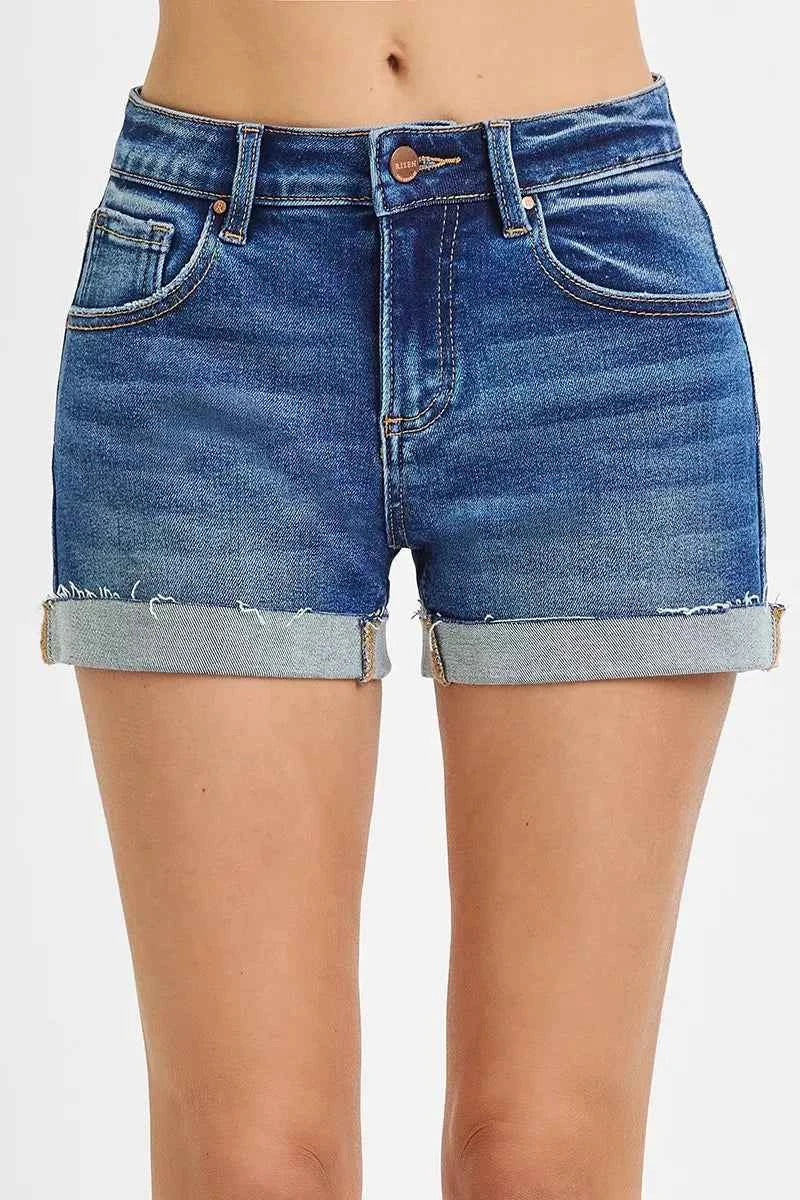Low Rise Cuffed Shorts - RISEN