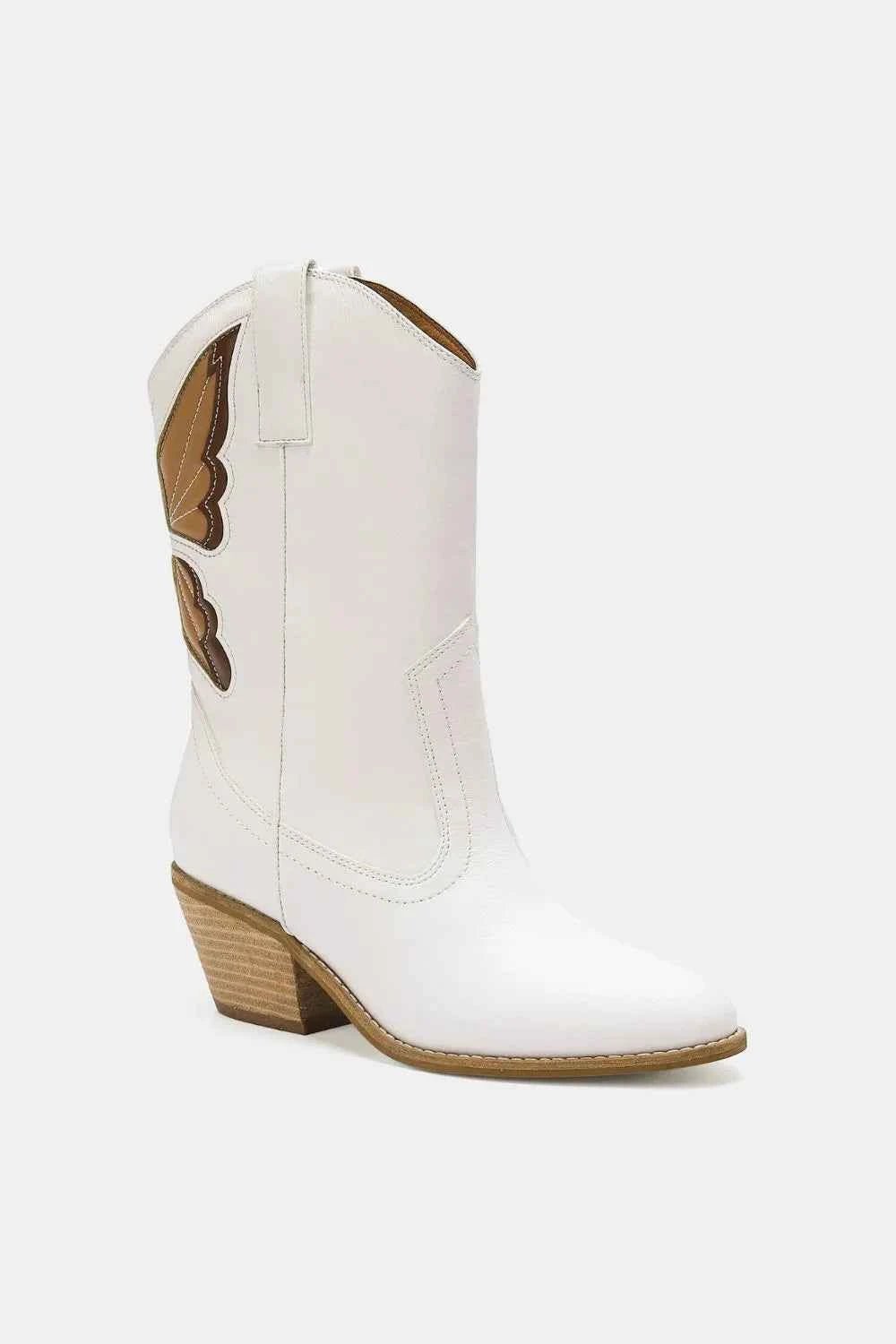 Beast Fashion Butterfly Cut Detail Point Toe Boots - Liorienne