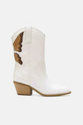Beast Fashion Butterfly Cut Detail Point Toe Boots - Liorienne