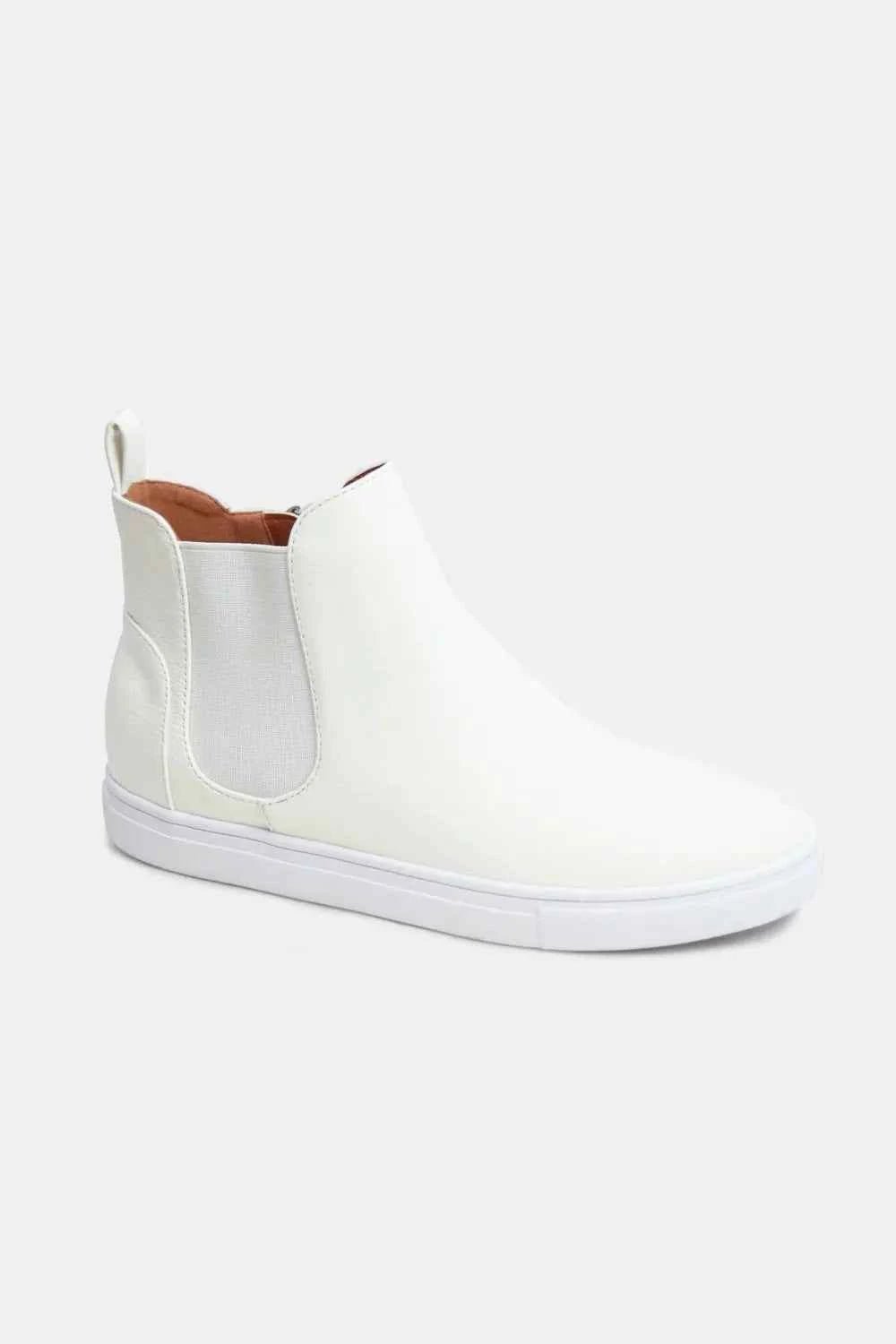 Beast Fashion Faux Suede Elastic Side Panel Sneakers - Liorienne