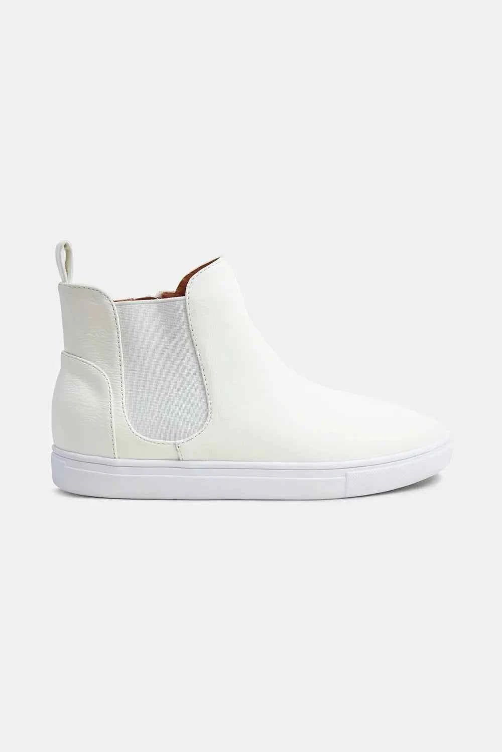 Beast Fashion Faux Suede Elastic Side Panel Sneakers - Liorienne