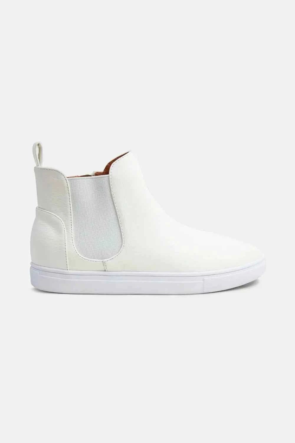 Beast Fashion Faux Suede Elastic Side Panel Sneakers - Liorienne