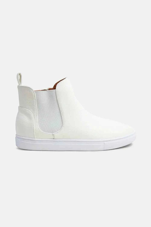 Beast Fashion Faux Suede Elastic Side Panel Sneakers - Liorienne