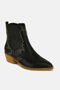 Beast Fashion Studded Detail Point Toe Boots - Liorienne