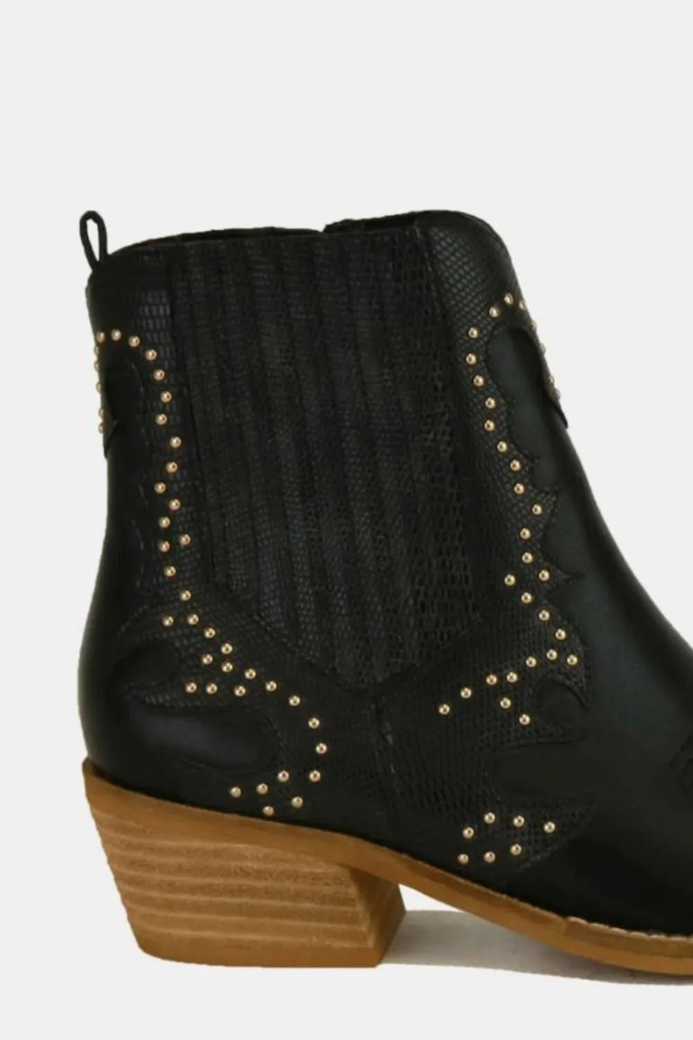 Beast Fashion Studded Detail Point Toe Boots - Liorienne