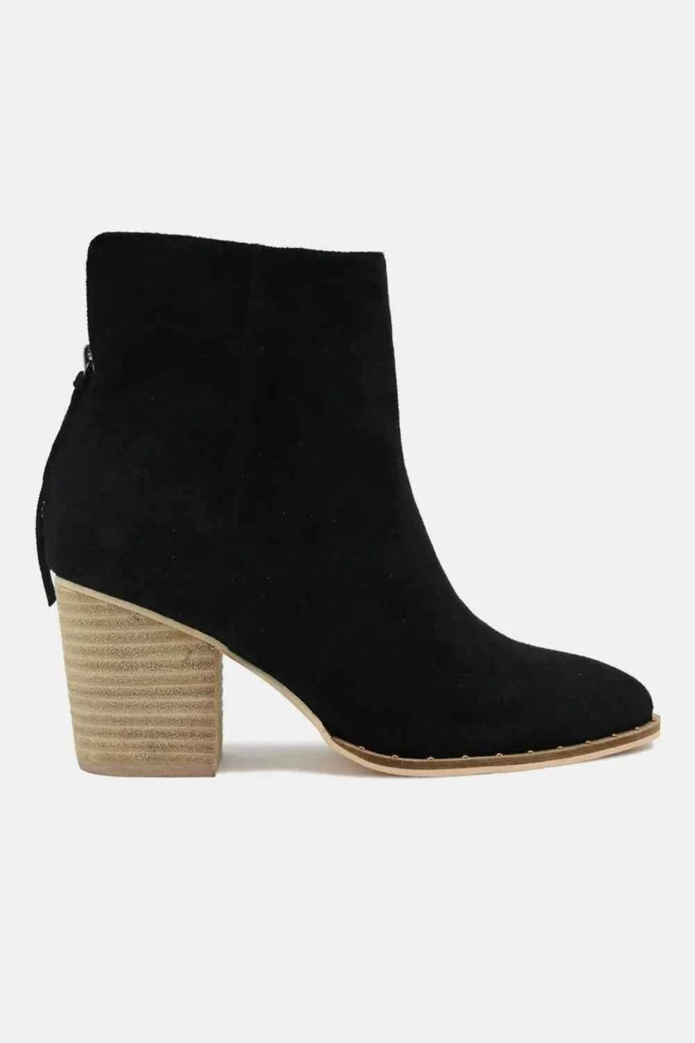 Beast Fashion Suede Point Toe Ankle Booties - Liorienne