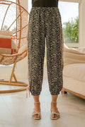BiBi Leopard Prtins With Side Line Details Drawstrings - Liorienne