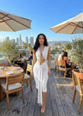 Body-con Midi Dress In A Vibrant - Liorienne