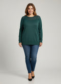 Burgundy Shimmer Detail Knit Tunic Top - Excel Merchandise