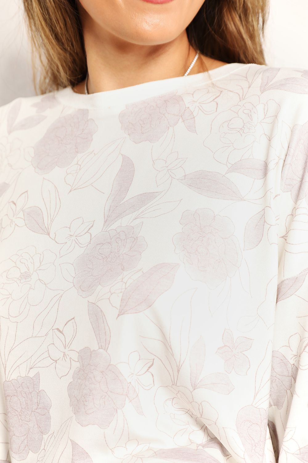 Double Take Floral Long Sleeve Top and Shorts Loungewear Set - Liorienne