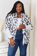 Leopard Long Sleeve Cardigan - Double Take