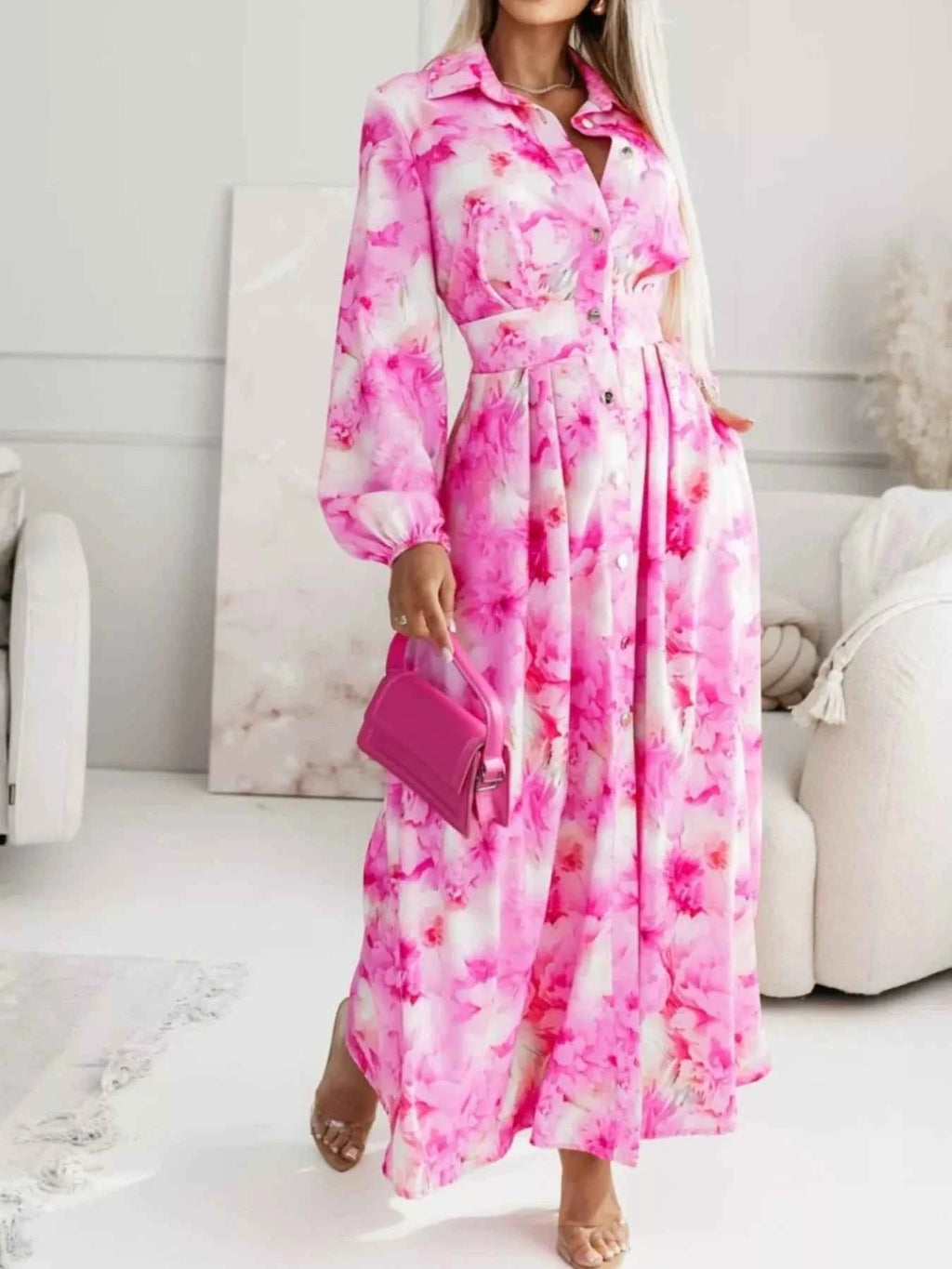 Long Sleeve Maxi Shirt Dress