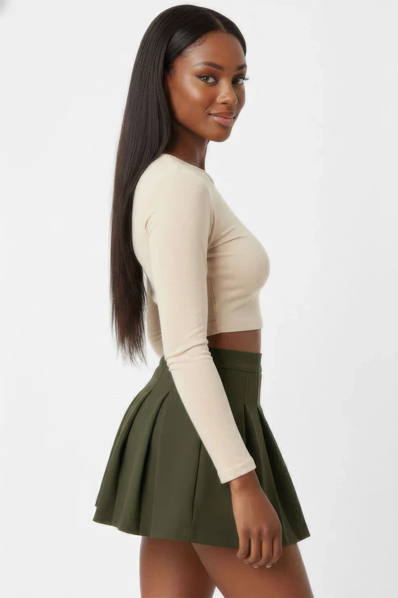 Essential High-waist Pleated Mini Skirt - Liorienne