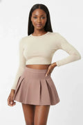 Essential High-waist Pleated Mini Skirt - Liorienne