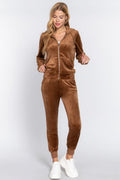 Faux Fur Jacket & Jogger Pants Set - Excel Merchandise