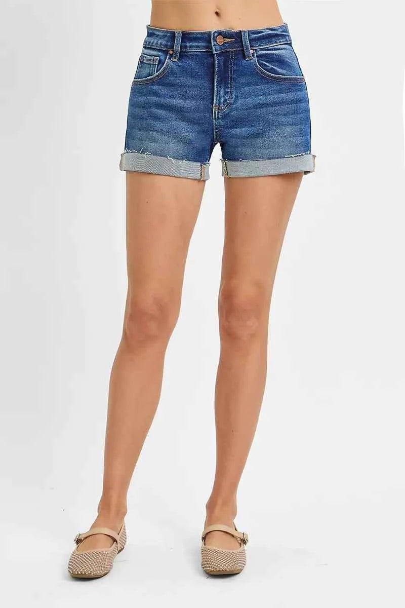 Low Rise Cuffed Shorts - RISEN
