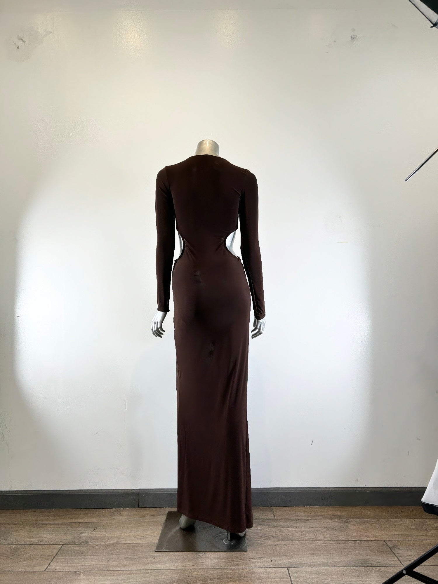 Long Sleeve Mockneck Styling Maxi Dress. - Excel Merchandise