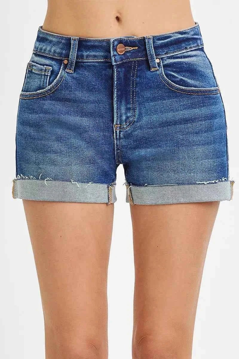 Low Rise Cuffed Shorts - RISEN - Liorienne