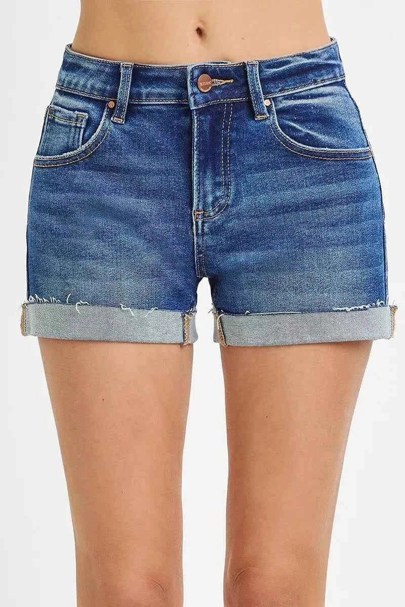 Low Rise Cuffed Shorts - RISEN
