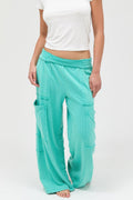 Mineral Wash Wide Leg Cargo Pants - Excel Merchandise