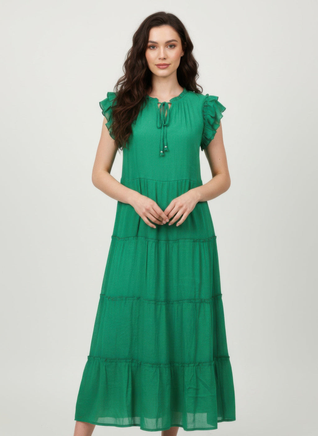 Mlle Gabrielle Solid Cap Sleeve Dress - Excel Merchandise