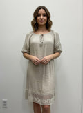 Mlle Gabrielle Solid Short Sleeve Dress - Excel Merchandise