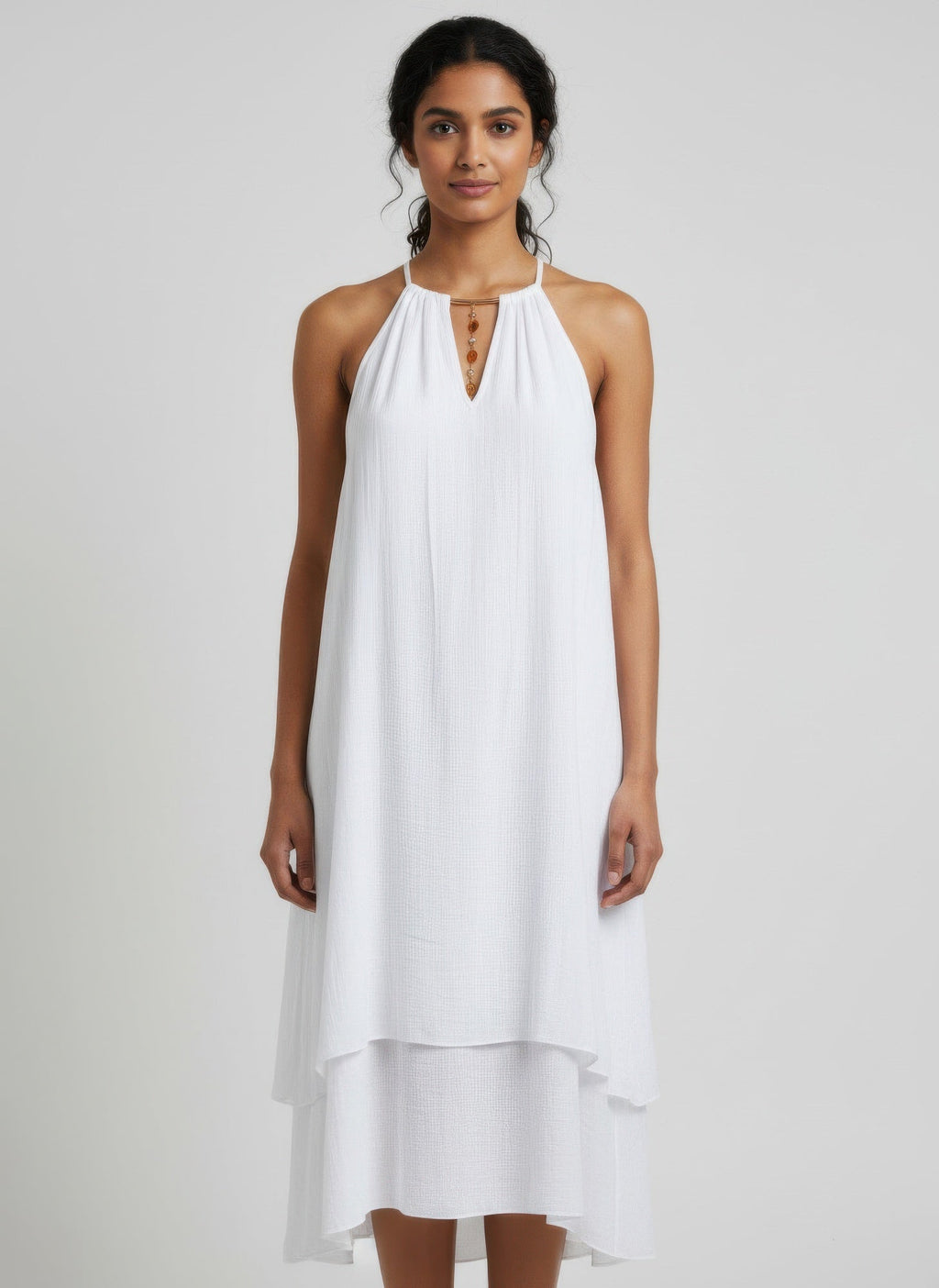 Mlle Gabrielle Solid Sleeveless Dress - Liorienne