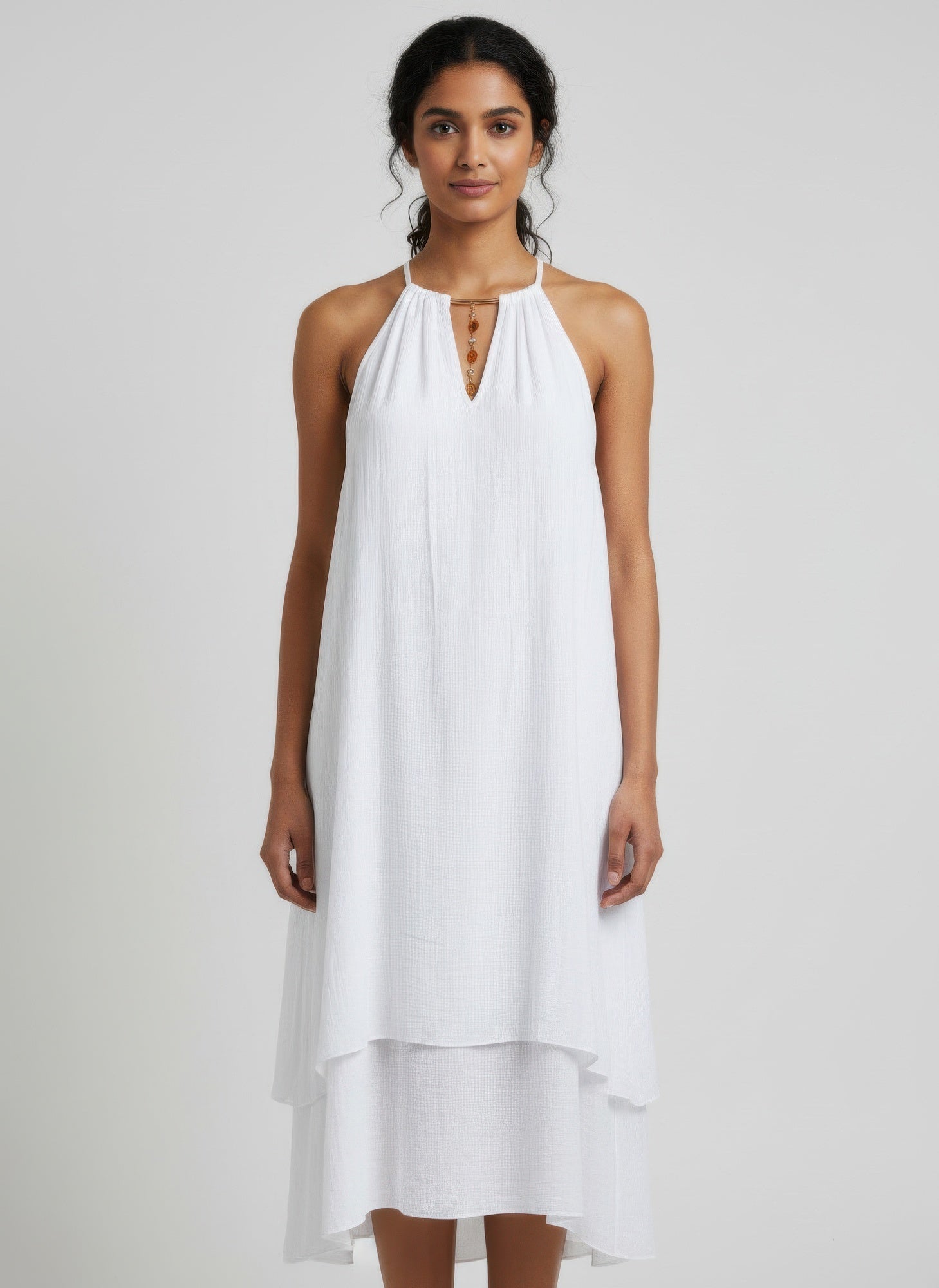 Mlle Gabrielle Solid Sleeveless Dress - Liorienne