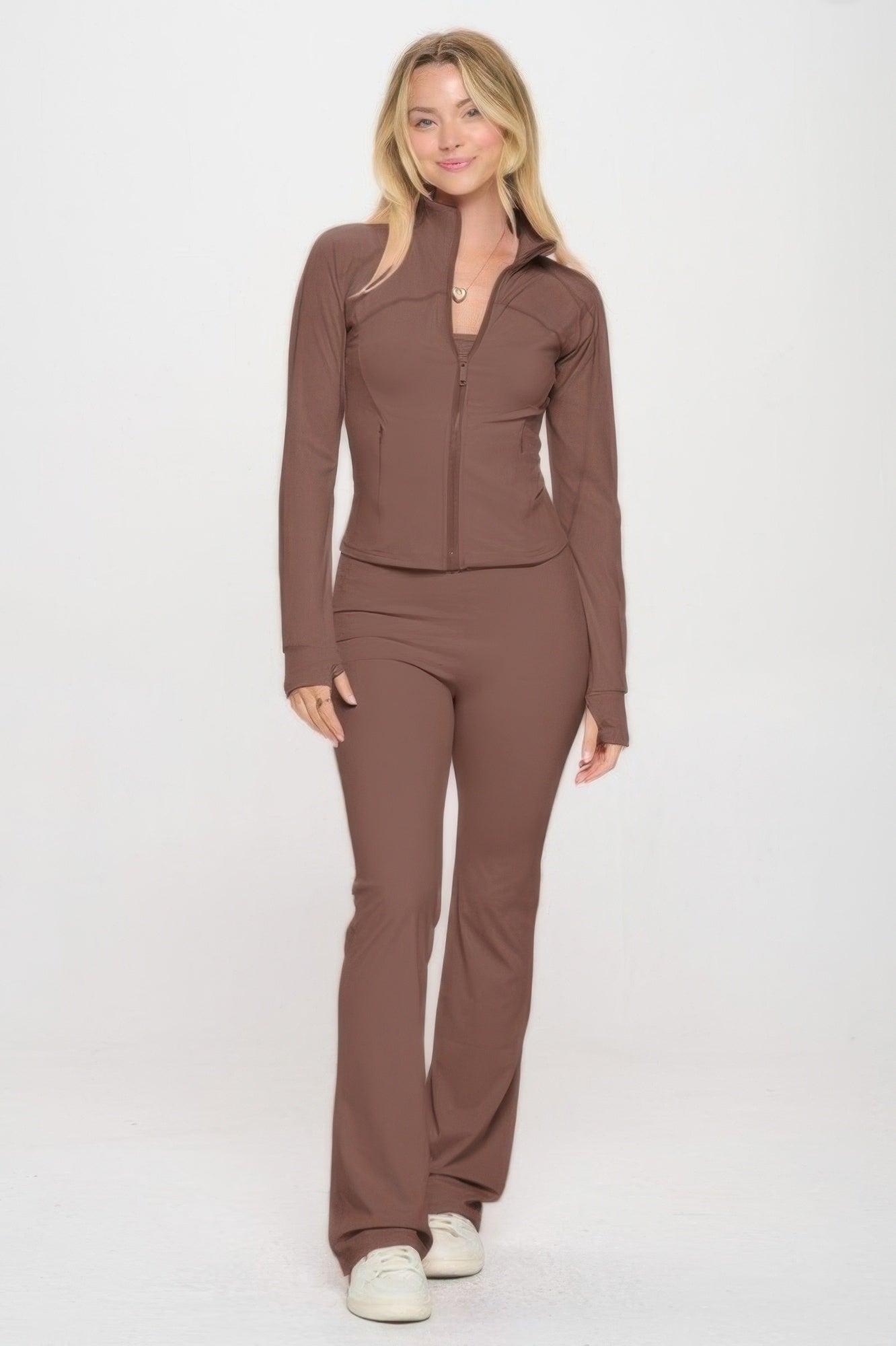 Premium Yoga Jacket W/jumpsuit Set - Liorienne