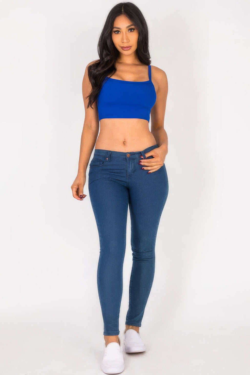 Ribbed Knit Cami Crop Top - Liorienne
