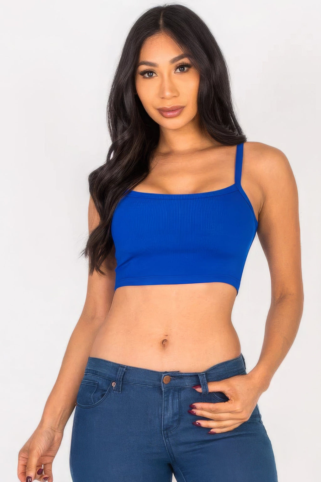 Ribbed Knit Cami Crop Top - Liorienne