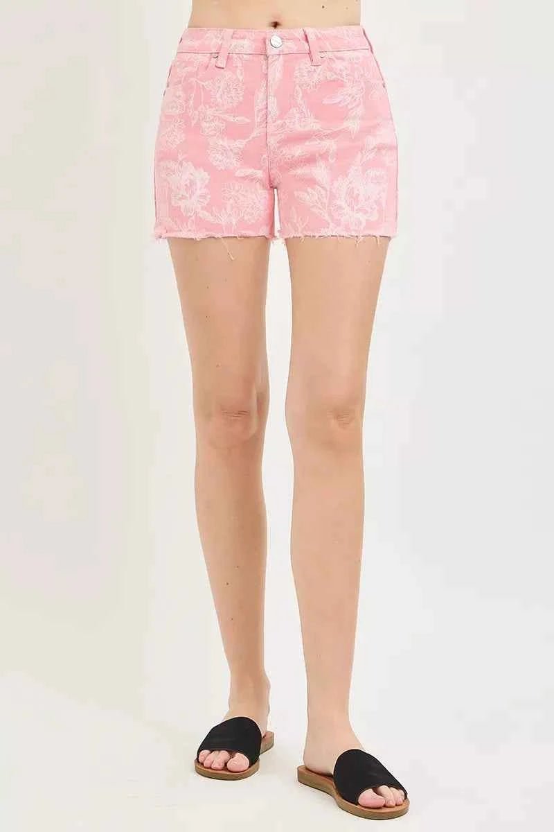 RISEN High Rise Printed Shorts - Liorienne